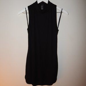 Black Mock Neck Top